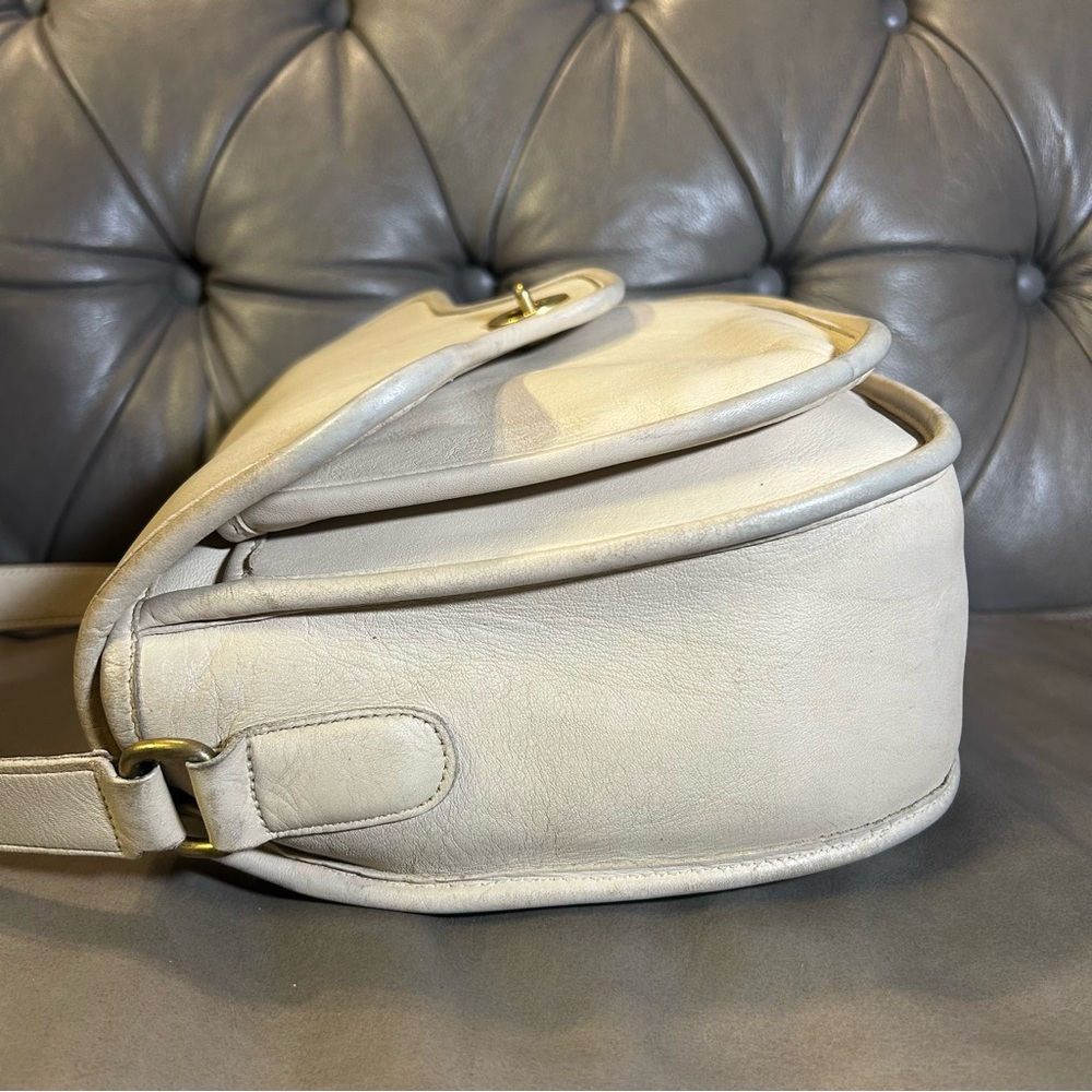 Vintage COACH Lenox Bone Crossbody / Shoulder Bag Made in US #9076 VTG Rare - Picture 9 of 17
